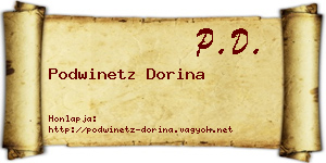 Podwinetz Dorina névjegykártya