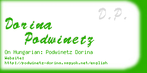 dorina podwinetz business card